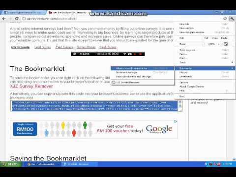 survey remover bookmarklet code